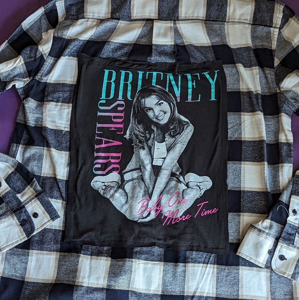 Upcycled Britney Spears flannel